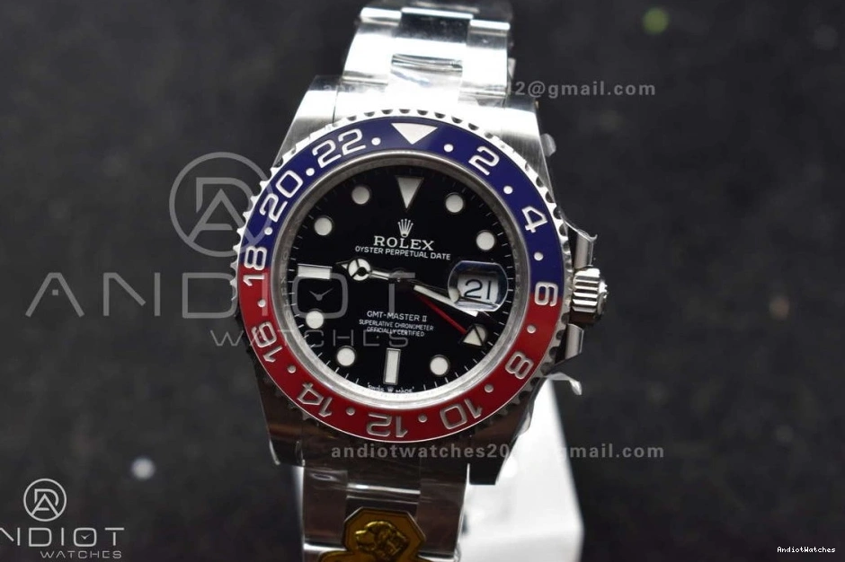 Factory VR3285 Gold Best 1:1 Weight Blue Edition Master GMT Gain 126719 Bracelet 866 BLRO CHS Dial RelaxedFit Oyster II on 0518
